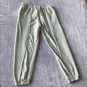 mnml Men’s Grey Raw Pleated Sweatpants XL